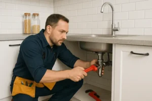 Plumber-Fixing-Sink-Drain